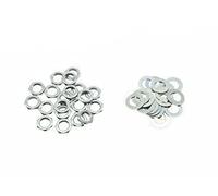 Kaish - Dadi e rondelle metrici M7 in zinco per potenziometro chitarra, 16 mm, 20 pezzi. Dettagli sulla confezione da 20 dadi e rondelle M8 per potenziometro chitarra, per potenziometri metrici grandi da 24 mm