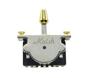 KAISH Interruttore a leva per pickup a 3 vie, resistente, per Stratocaster Tele, con punta in plastica dorata