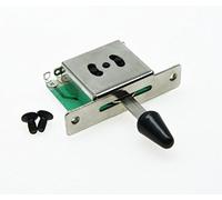 KAISH - Interruttore pickup a 3 vie cromato per chitarra elettrica con viti a punta nera per Strat Tele