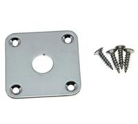 Kaish jack in metallo cromato piatto fondo piatto quadrato rivestimento per Gibson Les Paul