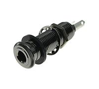 KAISH Jack stereo in rame per chitarra e basso, 6,35 mm, a cilindro, 4 pin, nichel nero