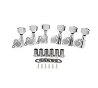 KAISH Lefty 18:1 Locking Tuners Tuning Keys Guitar Locking Tuning Machines with Mini Contemporary Button for Most Electric/Accoustic Guitars Chrome