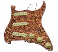 KAISH Loaded Strat SSS battipenna precablato ST Strat con pickup in ceramica per Fender Tiger Stripe con coperture e manopole crema