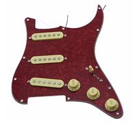 KAISH Loaded Strat SSS battipenna precablato ST Strat con pickup in ceramica per parafango rosso perla con coperture e manopole crema