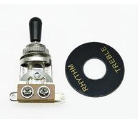 Kaish LP chitarra 3 Way interruttore a levetta cromato con punta nera e ritmo Treble piastra per Les Paul