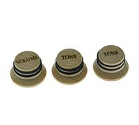Kaish, manopole in legno d'acero, in stile LP/Strat, per cappello, manopole a campana metriche da 5,8 mm 1*Volume 2*Tone