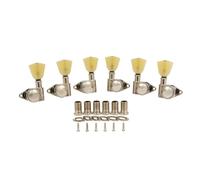 KAISH Nichel 3+3 sintonizzatori di bloccaggio 21:1 di bloccaggio tuning chiavi di bloccaggio con tasti chiave vintage per USA LP/Les Paul/SG/ES/chitarre acustiche