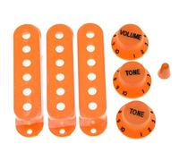 KAISH Orange ST Strat Pickup copre manopole e 5 vie interruttore tappo punta