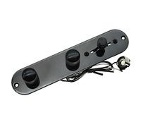 KAISH Piastra di controllo completamente caricata pre-cablata a 3 vie con cablaggio per Telecaster/Tele Nero