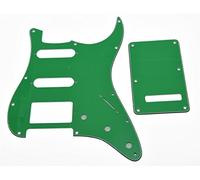 KAISH Piastra posteriore ST tremolo copertura per Stratocaster stile Strat HSS, 11 fori, verde 3 strati, per USA/Messico