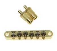 KAISH Ponte per chitarra dorato, ponte Tune-O-Matic, per chitarra Epiphone Les Paul, SG, Dot, Bigsby con montanti filettati M8