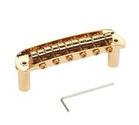 KAISH Ponte per chitarra elettrica con grandi selle a barilotto (non regolabile in altezza), stile vintage, spaziatura tra le corde di 5,9 cm, per Jaguar/Jazzmaster Gold