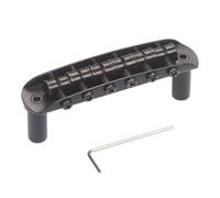 KAISH Ponte per chitarra elettrica con grandi selle a cilindro (non regolabile in altezza), spaziatura tra le corde di 5,3 cm, per Jaguar/Jazzmaster, nero