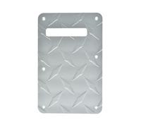 KAISH Premium 6-Hole Metal Diamond Plate Stile Moderno ST Strat Piastra Posteriore Alluminio Anodizzato Tremolo Trem Copertura Posteriore per Americano/Messicano FD Stratocaster Matte Diamond Plate