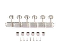 KAISH Pure Vintage Tuners Tuning Machines Pioli Chitarra Tuning Keys con Split Post per Strat/Tele/Jaguar manopola ovale in metallo mancino nichel