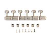 KAISH Pure Vintage Tuners Tuning Machines Pioli Chitarra Tuning Keys con Split Post per Strat/Tele/Jaguar manopola ovale in metallo mano destra invecchiato/reliquia nichel