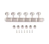 KAISH Pure Vintage Tuners Tuning Machines Pioli Chitarra Tuning Keys con Split Post per Strat/Tele/Jaguar manopola ovale in metallo mano destra nichel