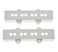 Kaish set di 2 bianco Bass pickup copre collo/ponte per 4 string Jazz J Bass