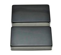 KAISH Set di 2 coperture sigillate per pickup humbucker per chitarra, in ottone, senza fori, colore nero