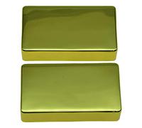 KAISH Set di 2 coperture sigillate per pickup humbucker per chitarra, in ottone, senza fori, colore oro