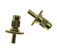 Kaish, set di 2 perni per ponte chitarra in stile Nashville Tune-o-matic con ancoraggi per Gibson Nickel/Cromo/Nero/Oro, Gold