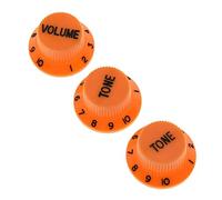 KAISH - Set di 3 manopole per chitarra con numero ST Strat, colore: Arancione