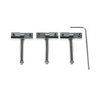 KAISH Set di 3 selle compensate in lega di titanio per ponte, stile barilotto per chitarra, ponte compensato, per tele/Telecaster in stile vintage