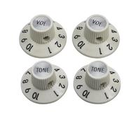 KAISH Set di 4 manopole a forma di cappello da strega con vite di fissaggio da 1/4", manopole per chitarra e basso, 2 volumi, 2 toni, per Telecaster Custom/Jazzmaster/amplificatori per chitarra