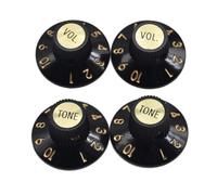 KAISH Set di 4 manopole a forma di cappello da strega con vite di fissaggio da 6,35 mm, manopole per chitarra e basso, 2 volumi, 2 toni, per 72 Telecaster Custom/Jazzmaster/amplificatori per chitarra