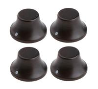 KAISH - Set di 4 pomelli in legno LP/Strat stile campana per chitarra, basso e cappello in legno, con indicatore a puntini in legno rosa