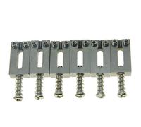 KAISH Set di 6 selle in acciaio inox per chitarra da ponte da 10,8 mm di distanza tra corde per chitarre Strat Tele