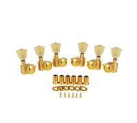 KAISH Sintonizzatori dorati, 3+3, 21:1, accordatrici di bloccaggio con tasti chiave vintage per chitarre acustiche LP USA/Les Paul/SG/ES/ES