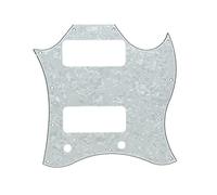 KAISH Standard SG Special Full Face Pickguard per chitarra con foro P90, colore: Bianco perla