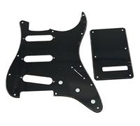Kaish Strat Sss Pickguard e ST piastra posteriore tremolo copertura nero a 1 strati