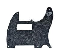 KAISH Tele Style Pickguard Plettri per chitarra Guardia Scratch Plate con Mini Humbucker Pickup Foro per Tele/Telecaster Black Pearl