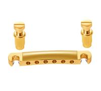 KAISH Tune-O-Matic - Barra di arresto per cordiera a ponte con chiusura a clip per chitarre LP/Les Paul/SG/ES oro