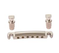 KAISH Tune-O-Matic - Barra di arresto per cordiera a ponte con chiusura a clip per chitarre LP/Les Paul/SG/ES, nichel