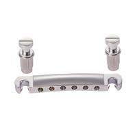 KAISH Tune-O-Matic - Barra di arresto per cordiera a ponte con chiusura a clip per chitarre LP/Les Paul/SG/ES, cromato