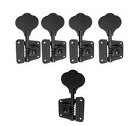 KAISH Vintage 70's Cloverleaf 5 String Bass Tuners Bass Tuning Machines 5 String Bass Tuning Keys per Jazz Bass J Bass o Precision Bass P Bass Nero 4 destra/1 sinistra