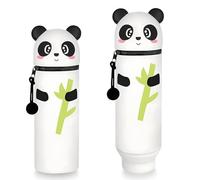 Kaishuai Portapenne da Tavolo,Chiusura Panda Portapenne,Penne Pastelli Pennarelli,Astuccio per matite carino e pratico (22x6.8x4.3 cm) (GJBD-01)