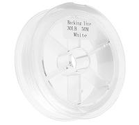 kaisudiAP 30LB 50m Filo da Pesca a Mosca in Poliestere Non Cerato, riempitivo per coppette, Filo da Combattimento Enorme, Parti per la Pesca (Bianca)