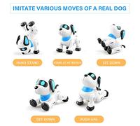 kaisudiAP Cane Robot Interattivo, Giocattolo per Animali Domestici Programmabile con Controllo Remoto con attivazione del Suono, Danza, Verticale sulle Mani per Regalo per Bambini