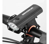 kaisudiAP Luci per bici a LED Faro ricaricabile per guida notturna Ricarica USB Power Bank Resistente all'acqua 3000mAh Montaggio regolabile Luce anteriore