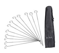 Kaisudiap, per un set di spiedini barbecue da 14 pollici, bastoncini barbecue in acciaio inossidabile portatile, accessorio per griglia esterni