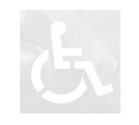 kaisudiAP Stencil con simbolo di parcheggio per asfalto, cemento, modello flessibile in silicone, 41x44 pollici, strumento di marcatura di pavimentazione riutilizzabile per