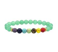 KAISUN Bracelet Chakra en Pierres Naturelles - Perles de Lithothérapie Réglable pour Femme/Homme, Équilibre Énergétique (type-2)