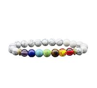 KAISUN Bracelet Chakra en Pierres Naturelles - Perles de Lithothérapie Réglable pour Femme/Homme, Équilibre Énergétique (type-8)