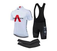 KAISUN Completo Abbigliamento Sportivo Ciclismo Estivo Uomo, Manica Corta Tuta Ciclismo + Salopette Pantaloncini + Manica, Asciugatura Rapida (Color : Typ-2, Size : M)