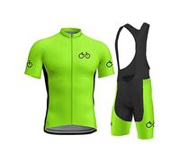 KAISUN Maglia Ciclismo Uomo Manica Corta, Abbigliamento MTB Bici e Salopette con 9D Imbottiti Gel, Estate Jerseys Traspirante per Corsa Strada (Color : Typ-6, Size : 5XL)