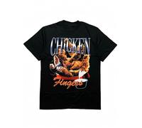 KAISUO Fried Chicken Food Theme Designt Shirt Black 3XL